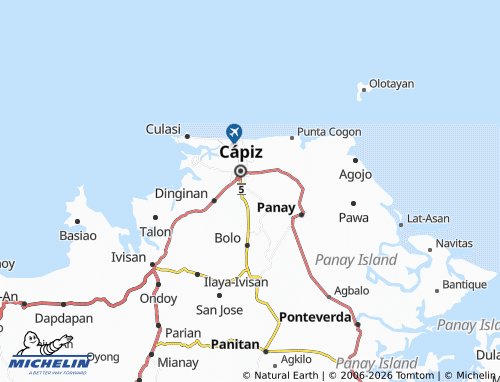 MICHELIN Tiza map - ViaMichelin