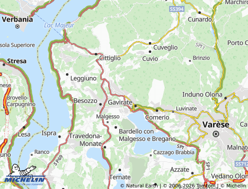 MICHELIN Cocquio-Trevisago map - ViaMichelin