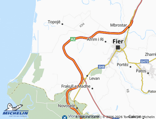 MICHELIN Shtyllas map - ViaMichelin