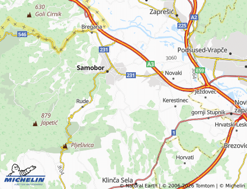 Mapa MICHELIN Kladje - ViaMichelin