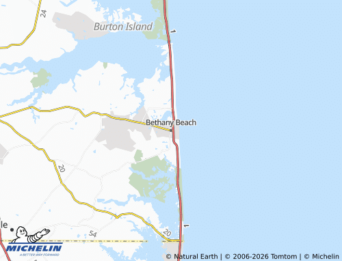 Kaart MICHELIN Bethany Beach - ViaMichelin