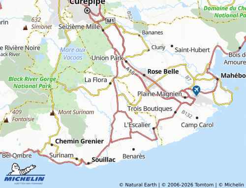 MICHELIN Rivière du Poste map - ViaMichelin