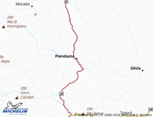 Carte MICHELIN Piendamó - ViaMichelin