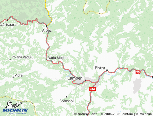 MICHELIN Valea Caselor map - ViaMichelin