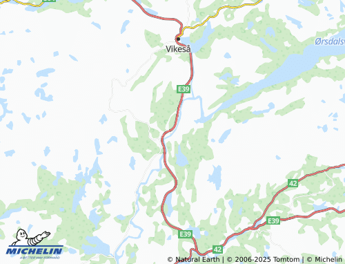 MICHELIN Bjerkreim map - ViaMichelin