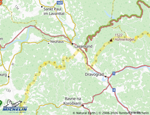 Kaart MICHELIN Libeliče - ViaMichelin