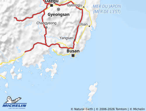 Carte MICHELIN Pusan-Jikhalsi - ViaMichelin