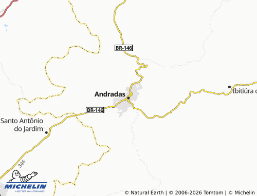 MICHELIN Andradas map - ViaMichelin