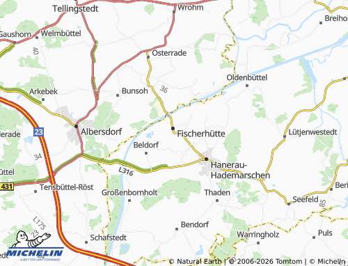 MICHELIN Steenfeld map - ViaMichelin