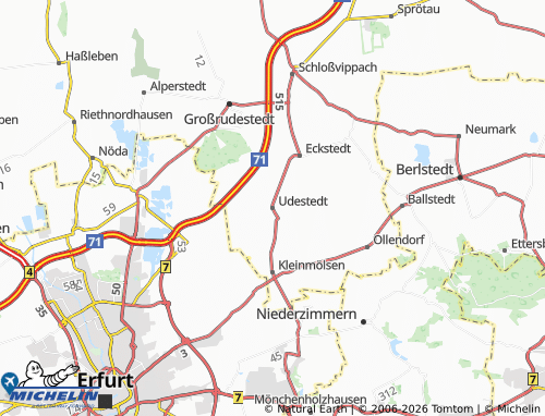 Mappa MICHELIN Udestedt - ViaMichelin