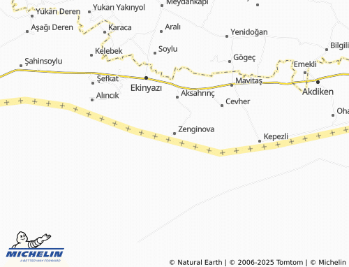 MICHELIN Zenginova map - ViaMichelin