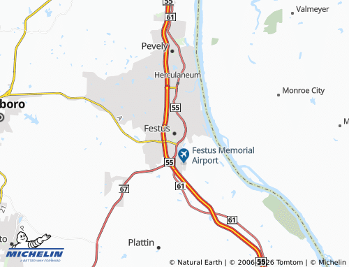 Mapa MICHELIN Festus - ViaMichelin