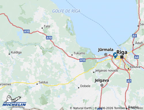 Mappa MICHELIN Tukuma novads - ViaMichelin