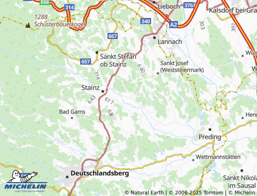 MICHELIN-Landkarte Ettendorf bei Stainz - ViaMichelin