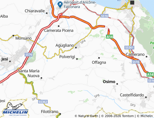 Carte MICHELIN Polverigi - ViaMichelin
