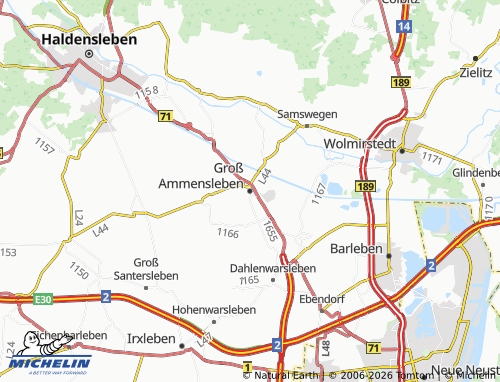 MICHELIN Groß Ammensleben map - ViaMichelin