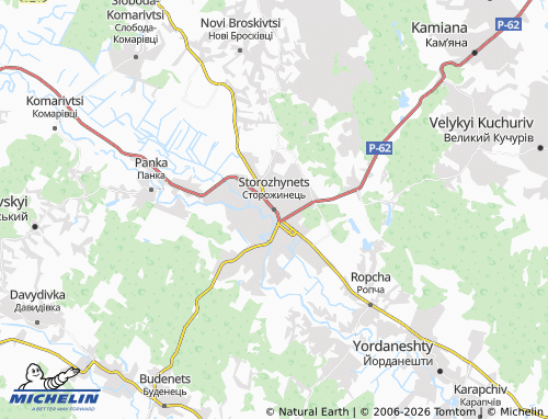 Mappa MICHELIN Storozhynets - ViaMichelin
