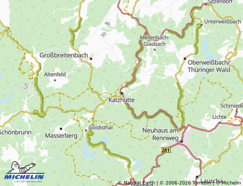 Mappa MICHELIN Katzhütte - ViaMichelin