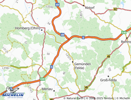 MICHELIN-Landkarte Nieder-Gemünden - ViaMichelin