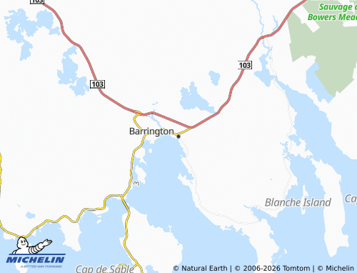 Mappa MICHELIN Barrington - ViaMichelin