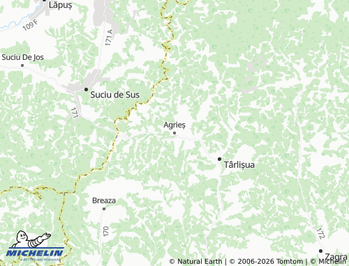 Carte MICHELIN Agrieș - ViaMichelin