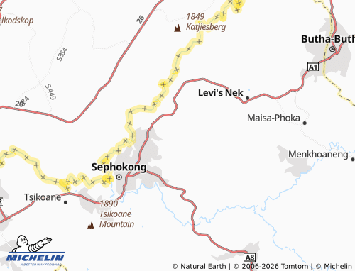MICHELIN Ha Mohapi map - ViaMichelin