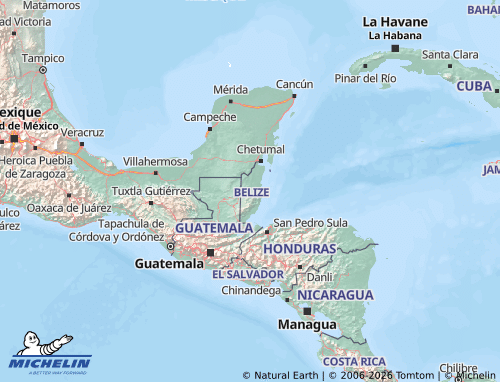 Kaart MICHELIN Belize - ViaMichelin