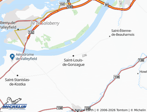 MICHELIN Saint-Louis-de-Gonzague map - ViaMichelin