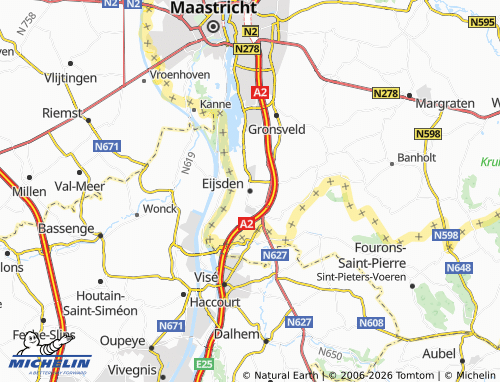 MICHELIN Eijsden-Margraten map - ViaMichelin