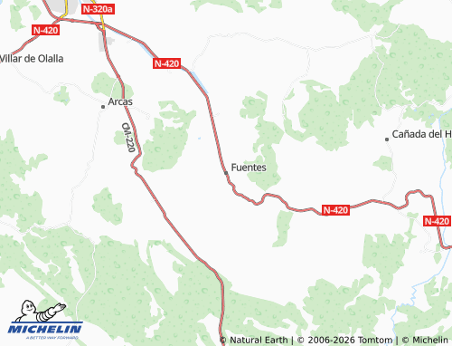 MICHELIN-Landkarte Fuentes - ViaMichelin