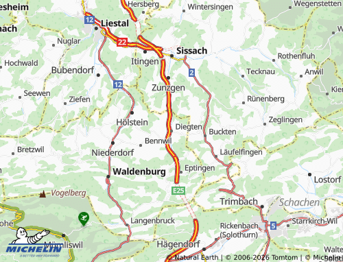 Mapa MICHELIN Diegten - ViaMichelin