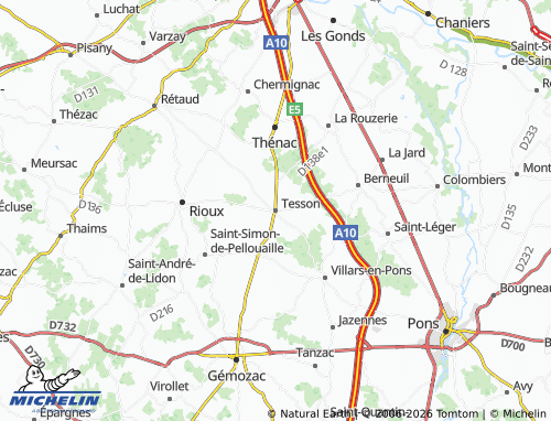Mapa MICHELIN Tesson - ViaMichelin