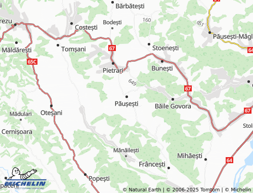 MICHELIN Păușești map - ViaMichelin