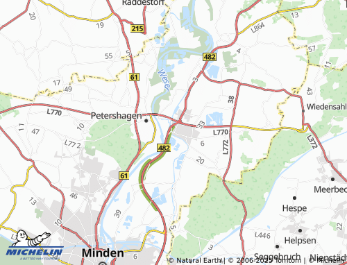 MICHELIN-Landkarte Lahde - ViaMichelin