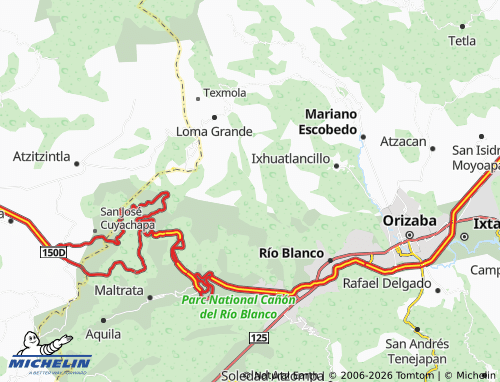 Mapa MICHELIN Sierra de Agua - ViaMichelin