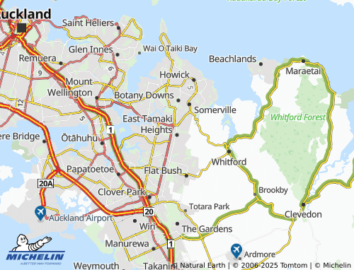 MICHELIN East Tamaki Heights map - ViaMichelin