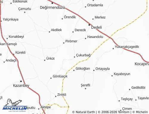 MICHELIN Çukurbağ map - ViaMichelin