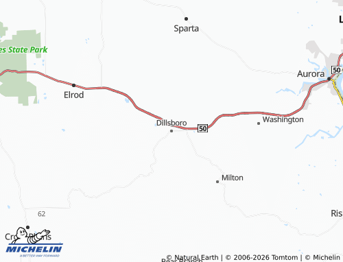 Mapa MICHELIN Dillsboro - ViaMichelin