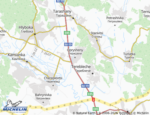 Mappa MICHELIN Oprysheny - ViaMichelin
