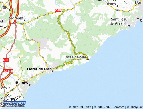 Carte MICHELIN Camping Tossa - ViaMichelin