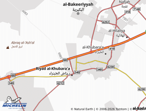 MICHELIN-Landkarte al-Rabwah - ViaMichelin