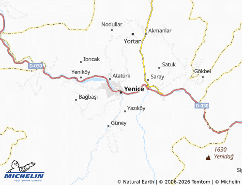 Mappa MICHELIN Yenice - ViaMichelin