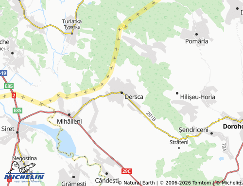 MICHELIN-Landkarte Dersca - ViaMichelin
