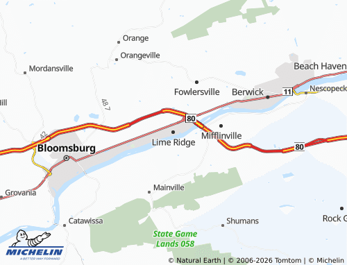 Mappa MICHELIN Lime Ridge - ViaMichelin