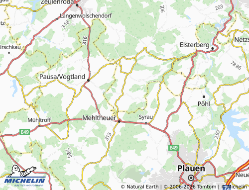 MICHELIN-Landkarte Bernsgrün - ViaMichelin