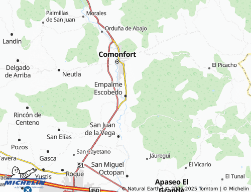 MICHELIN Empalme Escobedo map - ViaMichelin