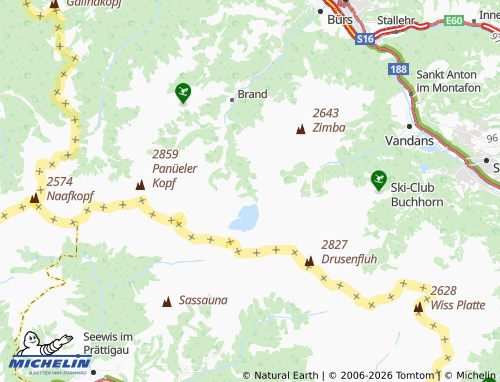 Mapa MICHELIN Lünersee - ViaMichelin