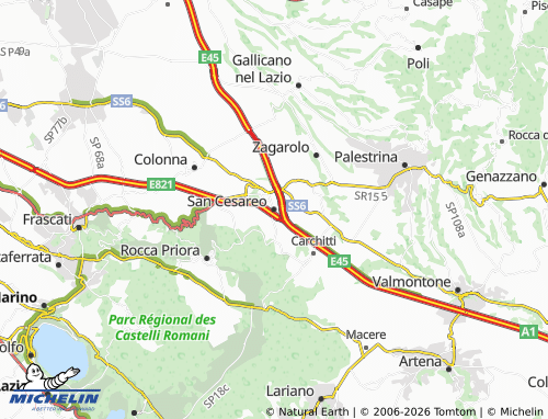 MICHELIN-Landkarte San Cesareo - ViaMichelin