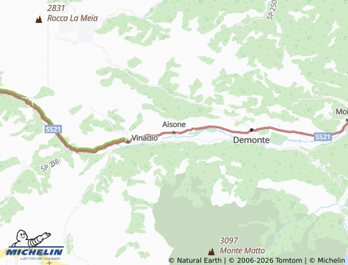 Mappa MICHELIN Aisone - ViaMichelin