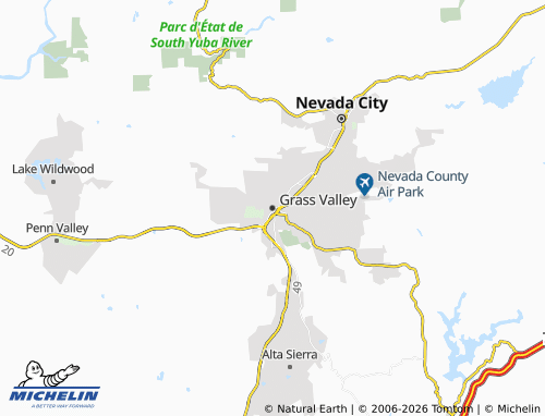 Mappa MICHELIN Grass Valley - ViaMichelin